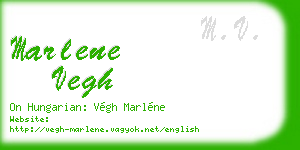 marlene vegh business card